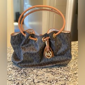 Michael Kors Signature Ring Brown Monogram Tote